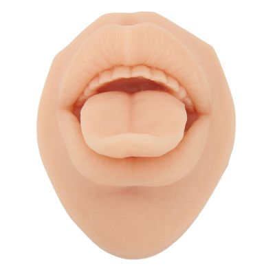 3D Simulation Silicone Tongue Mouth Model, Soft Reusable Practice Tool for Beginners, Tongue Piercing Jewelry Display, Silicone Tongue Study Body Practice Accessories