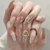Handmade Armor Wearing Romantic and Fairy Butterfly Ice Transparent Advanced Long Nail Beauty (Size : S) view 1