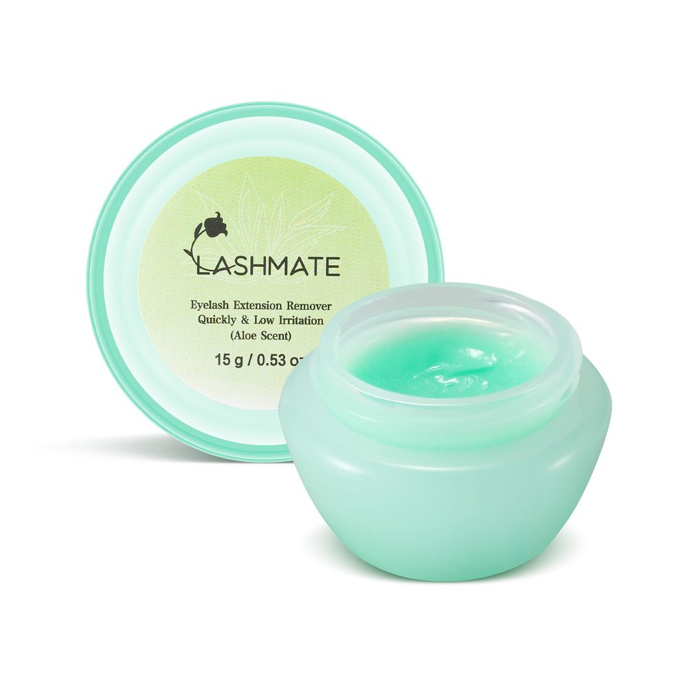 lashmate Aloe Scented Eyelash Extension Remover Cream,15g, Dissolves Powerful Lash Remover for Lash Extensions in 1-3 min, Fast Lash Extension Glue Remover, Low Irritation Cream for Sensitive Skin