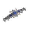 1928 Jewelry Deco Jet Black Glass Stone Light Pink Faux Pearl & Marcasite Encrusted 3.59 Inch Hair Barrette Clip For Women, (1 Pcs) view 1