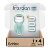 Schick Intuition Razors for Women with Sensitive Skin | 1 Razor & 4 Intuition Razor Blades Refill with Organic Aloe view 1