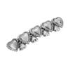 1928 Jewelry Silver Polished Hearts 3.47 Inch Hair Barrette Clip For Women, (1 Pcs) view 1