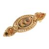 1928 Jewelry Brown Tortoise Filigree And Crystal Accent 3.15 Inch Hair Barrette Clip For Women, (1 Pcs) view 1