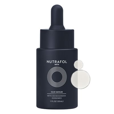 Nutrafol Men's Hair Serum, Clinically Tested to Support Visibly Thicker Hair and Scalp Coverage, Lightweight and Non-Greasy, for Daily Use - 30mL, 1 Bottle