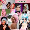 SUKRI Green Bob Wig With Bangs Short Mint Green Bob Wigs for Women Straight Bangs Wig 12Inch Heat Resistant Synthetic Hair Natural Looking For Daily Party Use view 3