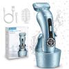 Electric Razors for Women for Legs Bikini Trimmer Electric Shaver for Women Underarm Public Hairs Rechargeable Womens Shaver Wet Dry Use Painless Cordless with Detachable Head (Blue) view 1