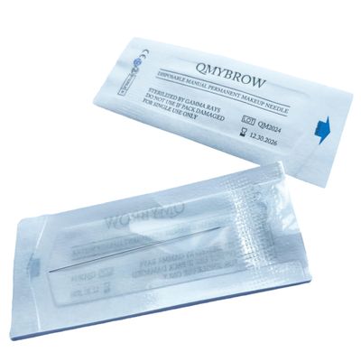 Disposable 1R Single Round Needles for Eyebrow Eyeliner Lips Permanent Makeup Machine Cosmetic Machine Tattoo Needle 0.18mm/0.25mm/0.30mm/0.35mm (0.3mm)