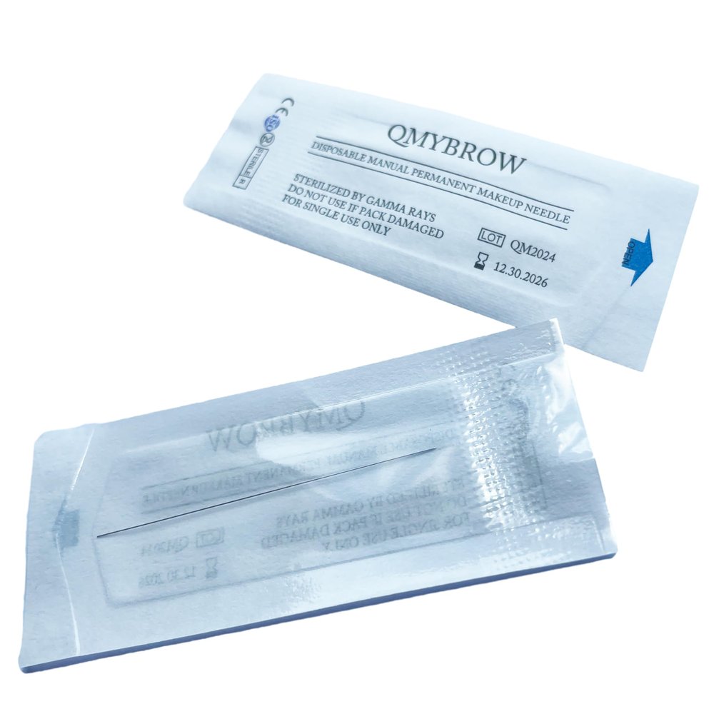 Disposable 1R Single Round Needles for Eyebrow Eyeliner Lips Permanent Makeup Machine Cosmetic Machine Tattoo Needle 0.18mm/0.25mm/0.30mm/0.35mm (0.3mm)