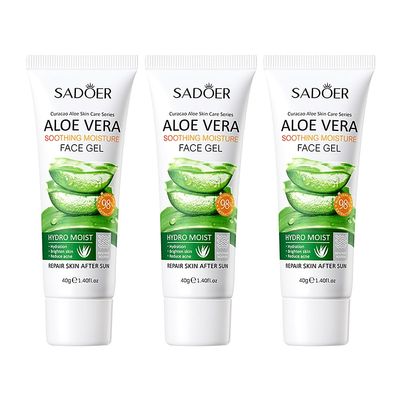 BLMBAY 3 PCS Aloe Vera Gel Smoothing After Sun Deeply Hydrating Nourishing Skin Care, for Face Body and Hair - Sunburn, Redness and Itchy Skin Relief 1.41 Fl Oz
