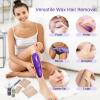 BLITZWAX 120pcs Wooden Waxing Sticks Kit for Hard Wax Hair Removal, Eyebrow Large and Small Applicators for Face, Body, and Lip, with 30 Wax Papers and Oils, Ideal for Womens At-Home Waxing view 2