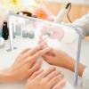 RYAZOZA Square Nail Desk Lamp, LED Nail Tech Lamp, LED Manicure Desk Lamp, with 3 Color Temperature 4000k-6500k and Dimmable Brightness, Silver(Silver) view 1
