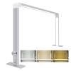 RYAZOZA Square Nail Desk Lamp, LED Nail Tech Lamp, LED Manicure Desk Lamp, with 3 Color Temperature 4000k-6500k and Dimmable Brightness, Silver(Silver) view 2