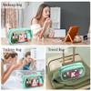 YOOLIFE Initial Make Up Bag Travel Toiletry Bag, Clear Makeup Bag Preppy Cosmetic Bags Organizer Travel Essentials Gifts for Women Teen Girlfriend Teacher Mom Birthday Mothers Day Gifts Blue L view 4