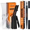 Beard Filler Pen - 2 Pack Jet Black and Beard Shaper Kit view 1