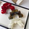 SULQING French high touch bow Cellulose acetate grab clip Hair clip Arch bun shark clip hair accessories hair clip (Color : 1Red) view 3