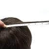 LYRICAL HAIR Toupee for Men Human Hair Replacement System Injected Poly Skin Male Prothesis Durable PU Mens Hairpiece Wig 6"X9" #340 Dark Brown+40% Gray view 4