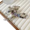 10 * 5cm advanced light luxury niche apricot leaf hairpin hairpin female shark hairpin (Color : 1WhiteYellow) view 4