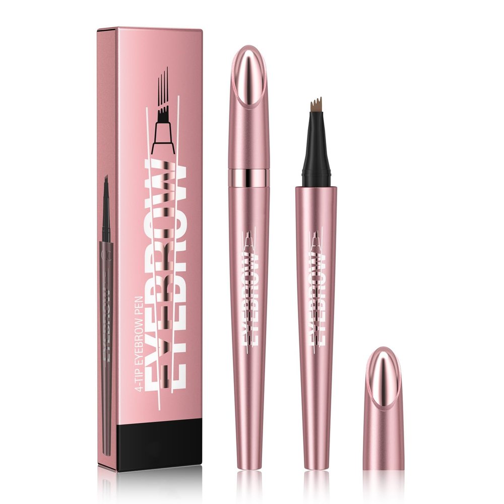 2024 New Magic Eyebrow Pencil - 3D Waterproof Microblading Eyebrow Pencil Contouring Pen for Perfect Eyebrow Color. Natural Fine Stroke Microblading Eyebrow Pencil with 4 Precise (B03- Gray)