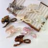 10 * 5cm advanced light luxury niche apricot leaf hairpin hairpin female shark hairpin (Color : 2 green White) view 2