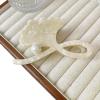 10 * 5cm advanced light luxury niche apricot leaf hairpin hairpin female shark hairpin (Color : 2 green White) view 3