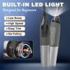 Electric Eyebrow Trimmer for Women, Nose Hair Painless Razor Removal for Men, Mini Epilator for Bikini, Remover for Face, Eye Brow, Nose Hair, Ear Hair, Chin, Peach Fuzz, Lips, Arms, Body (Black) view 3