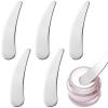 5 Pcs Mini Metal Cosmetic Spatulas Makeup Cream Spoon Skincare Spatula Silver Dig Scoop Practical Beauty Accessories for Mixing and Sampling Makeup Cosmetic Beauty Tools view 1