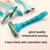 NinthAvenue Basics Disposable Razors, 7g 2-Layer Blade, Pack of 10, Manual Shaving, Blue view 3
