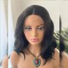 Short Bob Black Hair Wigs Shoulder Length Natural Wave Glueless Middle Part Lace Front Wig For Women Daily Use 13x6 HD Transaprent Lace Front Wig 1B Color Bob Wig 150% Density Natural Hairline 10Inch view 1