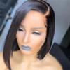 13X4 HD Lace Front Human Hair Wigs Pre Plucked Straight Short Bob Wig 5X5 HD Lace Closure Wig For Women Brazilian Remy view 4