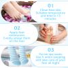 Abeillo 3Pairs Aloe Socks Moisturizing Spa Socks for Dry Cracked Feet Infused Socks Gel Sleeping Fuzzy Socks Lotion Socks Gift for Women Softening Dry Feet, Pink&blue&green view 2