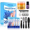 XIWEIOO Foot Soak salt kit with Tea Tree Oil - Moisturize, Reduce Foot Odor, & Soothe Aching Feet tool set Foot cream spa bath massager Epsom Salt foot pedicure kit at home spa view 1