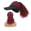 WUODHTW Women's hat Wig Empty top Baseball hat Wig Outdoor Sports Baseball hat Sun Shading Golf hat Ponytail Curly view 1