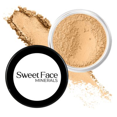 BEIGE FOUNDATION (20g Mid Size Sifter Jar) Loose Mineral Foundation Makeup Lightweight, Matte Finish, Long Lasting Sweet Face Minerals SPF 30