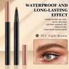 2024 New Magic 4-Tip Eyebrow Pencil, Upgraded 3D Waterproof and Sweat-proof Microblading Eyebrow Pencil Contouring Pen with 4 Fork (Light Brown-2PCS) view 2