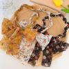 LYMIQPZM Floral Silk Scarf Headband with Long Pearl Streamers in Summer view 2