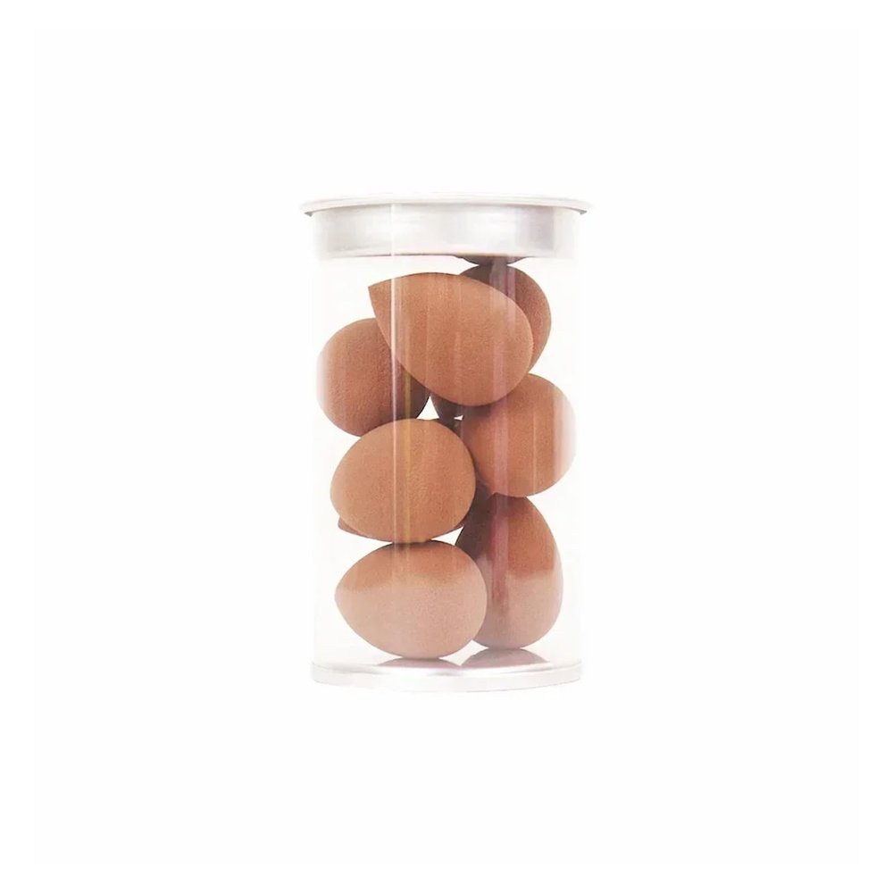SBTRKT 7/8Pcs Mini Makeup Sponge Face Beauty Cosmetic Powder Puff For Foundation Cream Concealer Make Up Blender Tool With Storage Box (Color : Coffee-8PCS)