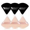 SBTRKT 6 Pcs Velvet Triangle Powder Puff Make Up Sponges For Face Eyes Contouring Shadow Seal Cosmetic Foundation Makeup Tool (Color : Light pink) view 2