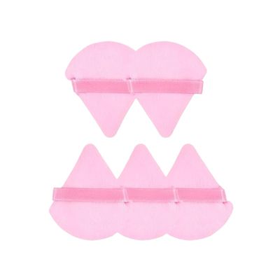 SBTRKT 3/5/6 Pcs Triangle Powder Puff for Loose Powder Liquid Cosmetic Soft Plush Powder Puff Makeup Foundation Puff Makeup Tool (Color : 5 Pieces Pink)