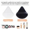 10/20Pcs Triangle Velvet Powder Puff Pizza Flours Mini Face Makeup Sponge Cosmetics Washable Lightweight Makeup Tool (Color : 20pcs white) view 4