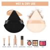 1pc Velvet Triangle Shaped Powder Puff Wet Dry Used Washable Soft Makeup Sponge Tool For Foundation Powder Blusher (Color : 1 inch x 8 TPI 100MM) view 3