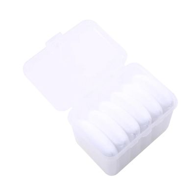 Triangle Velvet Powder Puff Pizza Flours Mini Face Makeup Sponge Cosmetics Washable Lightweight Makeup Tool (Color : White 6Pcs)