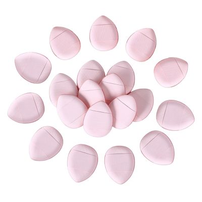 10/20 Pcs Triangle Velvet Powder Puff Mini Finger Puff Blend Cosmetic Accessories Tool Washable Fashionable Makeup Tools (Color : Pink 20pcs)
