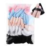 10/20 Pcs Triangle Velvet Powder Puff Mini Finger Puff Blend Cosmetic Accessories Tool Washable Fashionable Makeup Tools (Color : Pink 20pcs) view 2