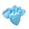 6pcs Reusable Love Heart Shape Velvet Powder Puff Face Makeup Sponge Cosmetics Soft Cotton Face Washable Sponge Puff (Color : Blue) view 1