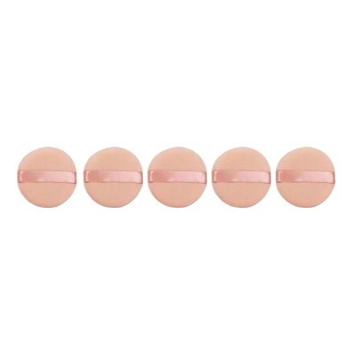 1-12Pcs Triangle Velvet Powder Puff Flours Mini Face Makeup Sponge Cosmetics Soft Cotton Face Powder Puff Lightweight Washable (Color : 5Pcs-Skin)