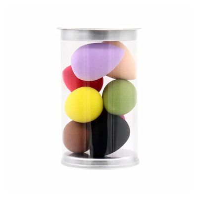 SBTRKT 7/8Pcs Mini Makeup Sponge Face Beauty Cosmetic Powder Puff For Foundation Cream Concealer Make Up Blender Tool With Storage Box (Color : Mix-8PCS)