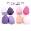 4/8pcs Makeup Sponge Blender Beauty Egg Cosmetic Puff Soft Foundation Sponges Powder Puff Women Make Up Accessories Beauty Tools (Color : 4 Purple 4 Pink) view 2