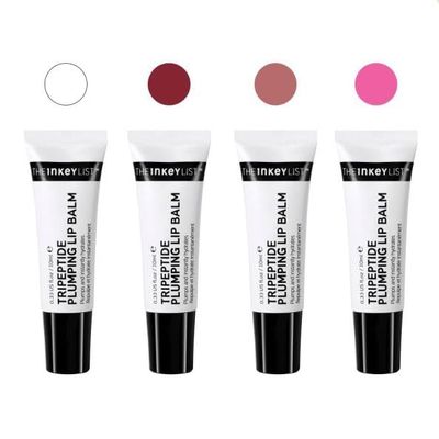 INKEY List Complete Lip Set - Tripeptide Plumping Lip Balm in Pink, Berry, Mocha and Clear