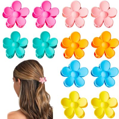 12 Pcs Colorful Mini Hair Claw Small Hair Clips for Women Kids Girls, 1.37 Inch Tiny hair clips Jaw Clips Clamps Nonslip Clip/Hair Accessories, Assorted Colors(6 Colors)