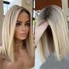 NinthAvenue Basics Short Ash Blonde 360 Lace Wig 13X4 Straight Bob Wig Lace Front Human Hair Wigs For Women view 1